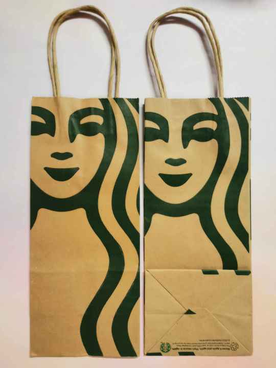 ถุงกระดาษสตาร์บัค-starbucks-ขายเหมา-10-ใบ-ของแท้จาก-shop-starbucks