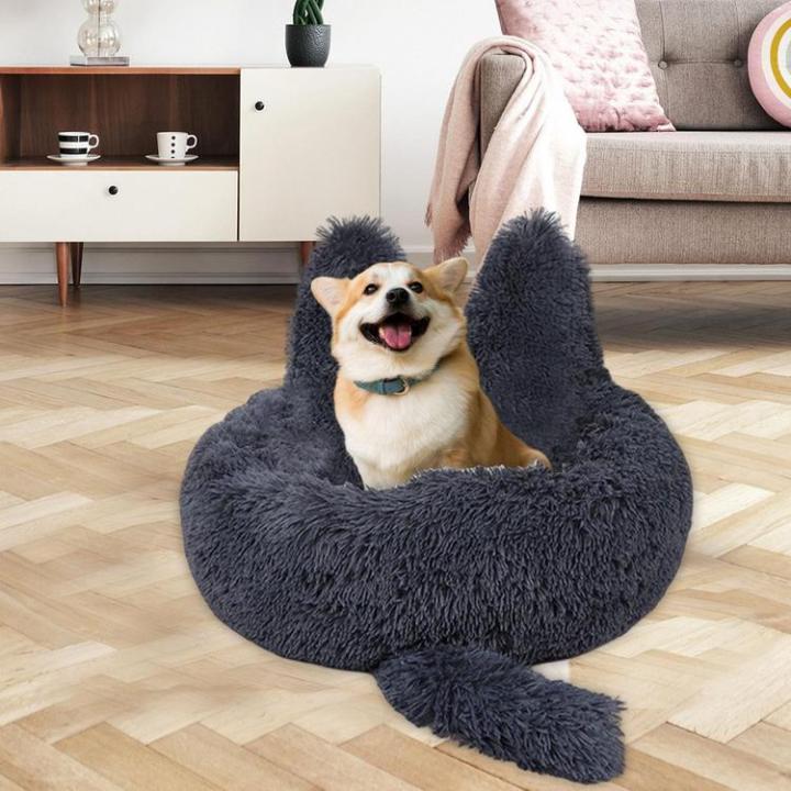 pet-round-bed-puppy-beds-for-small-medium-dogs-round-donut-cuddler-nest-round-donut-washable-dog-bed-anti-slip-faux-fur-fluffy-donut-cuddler-anxiety-cat-bed-efficiently