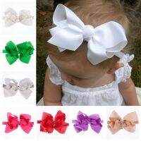 Yundfly 6 Inch Baby Girls Big Bows Hair Accessories Child Headband Elastic Hair Bands Ribbon Bows Kids Hair Bows Headwear