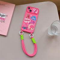 การ์ตูนน่ารักแฟชั่นลายตุ๊กตาบาร์บี้สาวสีชมพูสำหรับ IPhone 15 14 13 12 Pro Max สำหรับเคสโทรศัพท์เป็นคู่ที่มีความคิดสร้างสรรค์