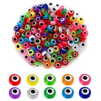 50pcs 8x5/10x6mm Greek Evil Spacer Beads Necklace Jewelry Making Accessories Material Supplies