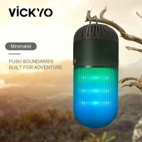 VICKYO LED Night Light Bluetooth Speaker Touch Control Bedside Lamp Portable Table Lamp Color For Game Room Bedroom Decoration Night Lights