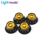 5ชุด20Pcs LP กีตาร์ไฟฟ้า Volume Tone Knob Top รอบกีตาร์ปุ่มควบคุมความเร็วพลาสติกกีตาร์อุปกรณ์เสริม Gold Black