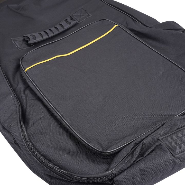 กระเป๋ากระเป๋าเป้อะคูสติกสองชั้นสายรัดกระเป่าใส่กีตาร์กีต้าร์กรอบสีดำอะคูสติก