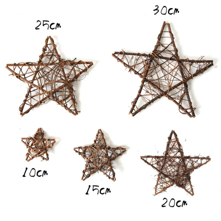 xinyi3-retro-xmas-five-pointed-star-หวายดอกไม้พวงหรีดประตูแขวนตกแต่งงานแต่งงาน-diy-handmade-halloween-decor