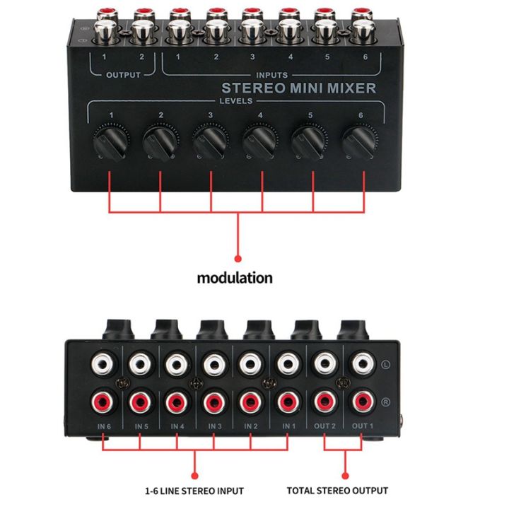 cx600-mini-stereo-6-channel-passive-mixer-rca-portable-audio-mixer-6-in-2-out-stereo-distributor-volume-control