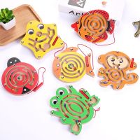 Kids Magnetic Maze Toy Montessori Toys for Children Learning Educational Fine Motor Animal Track Wooden Toy Board Game for Child