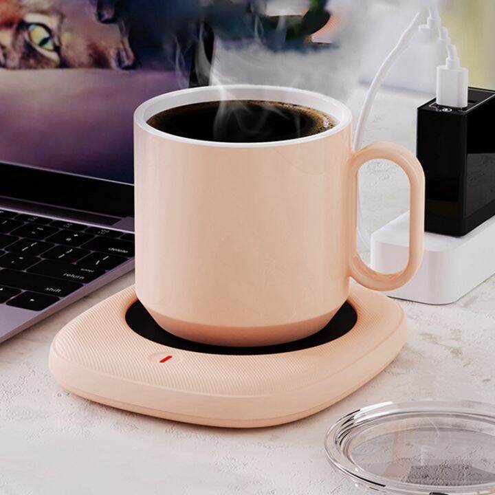 mug-heater-milk-tea-water-heating-pad-constant-temperature-coaster-warming-mat-home-office-gift-yellow