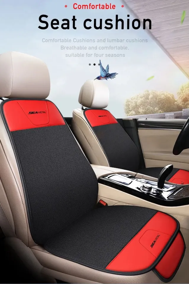 Taizer Summer Linen Car Seat Cover Cushion Set for Cars SUV Sedan