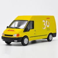 Diecast 1:32 Scale Ford Transit DHL Van Van Transporter Alloy Car Model Collection Decoration Gifts Kids Toys Boys