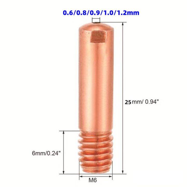 เครื่องมือเชื่อมหัวฉีด-m6ทองแดงหัวเชื่อมเกลียว0-6-0-8-0-9-1-0-1-2มม