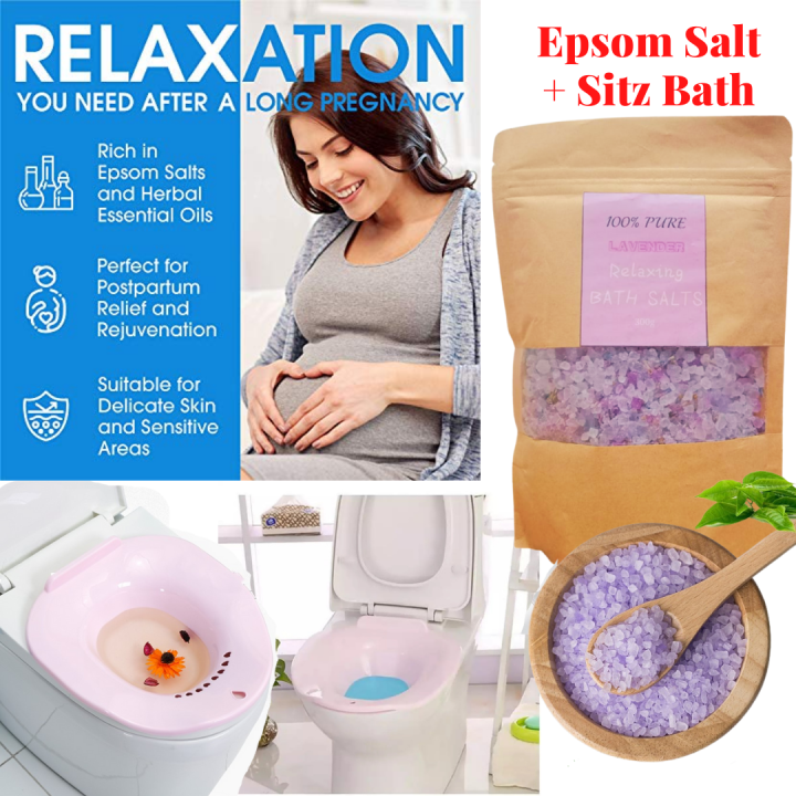 BUNDLE Sitz Bath + Epsom Salt sitz bath for hemorrhoids Foot Spa Foot