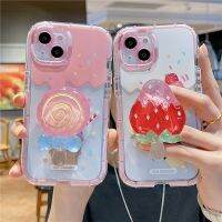 【อิเล็กทรอนิกประกายแสงไอศครีมฤดูร้อนเกาหลี】เคสโทรศัพท์เรืองแสงสำหรับ IPhone 11 12 13 Pro Max X XS XR ฝาหลังนิ่มโปร่งใสแบบน่ารักสำหรับ IPhone 11 12 13 Pro Max X XS XR