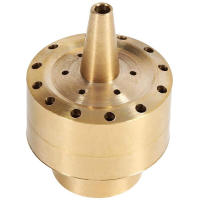 Fountain Nozzle Heads,Brass Column Multi Direction Jet Pond Fountain Water Spray Sprinkler Head Garden(3/4 inch)