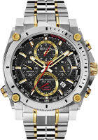 Bulova Precisionist Chronograph Mens Watch Two Tone Gold