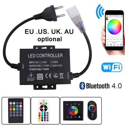 ﹍ 110V 220V Music Bluetooth WIFI Controller Dimmer 750W 1500W For 5050 LED Strip RGB Neon Light IOS/Android App controller
