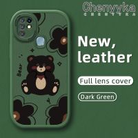 Chenyyka เคสปลอกสำหรับ Infinix Hot 10 Hot 10S Hot 10S NFC Hot 10T X682B X682C เคสกรณีแฟชั่นน้ำหมีบางการออกแบบใหม่หนังนุ่มปกหลังสกรณีการป้องกันกล้องกันกระแทกปลอก