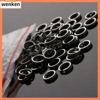 WENKEN 100PCS แบบพกพา ทนทาน ไลน์แทคเคิล แหวนแยกตกปลา สแน็ปหมุน สแตนเลส ปลา Connector