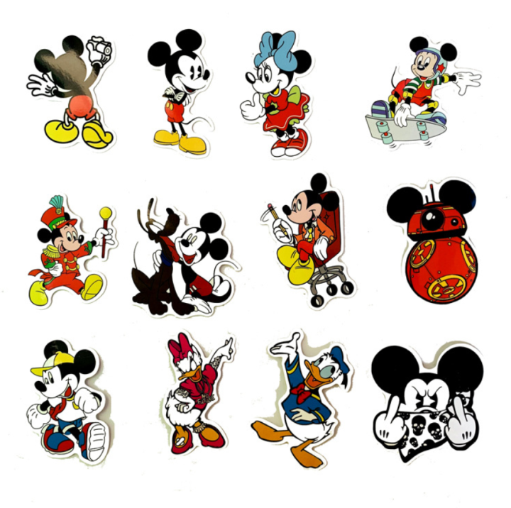 พร้อมส่ง-50ชิ้น-mickey-mouse-มิกกี้-เมาส์-มิกกี้เม้าท์-sticker-พลาสติกกันน้ำ-สีคมชัด-ตัวอย่างด้านในจ้า