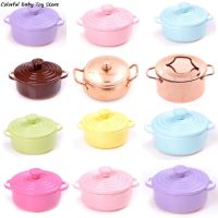 ♙✿☎ 1:12 Mini Pot Boiler Pan With Lid Doll House Accessories Dollhouse Miniature Kitchen Utensils Cooking Ware Play Kitchen Toys