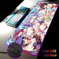 Customized RGB Mouse Pad USB Hub Genshin Impact MousePads Four USB Docking Dock Typec Interface Multi-interface Mousepad DeskMat