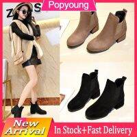 CODkecanm8 99 Sale kasut perempuan Chelsea Female Boots Female Boots New English Style Student Korean Version Baitao Middle-heeled Shoe Female Winter