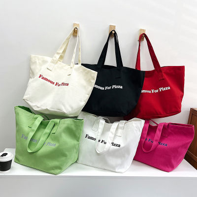 Zongsheng กระเป๋าถือสำหรับผู้หญิง,กระเป๋าแฟชั่นผ้าใบความจุขนาดใหญ่สีลูกอม2023เนื้อผ้ากระเป๋าสะพายไหล่