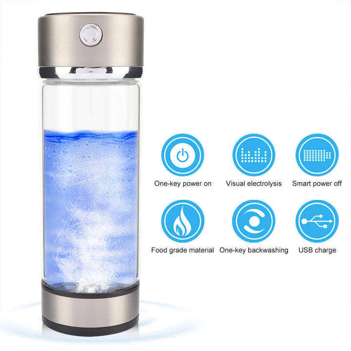 clearance-ถูกๆ-usb-hydrogen-water-bottle-ชาร์จที่อุดมไปด้วยไฮโดรเจนเครื่องกรองน้ำกรองขวดแก้วแบบพกพา-lonizer-ถ้วย823