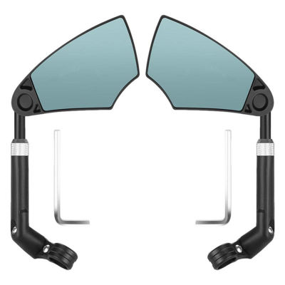 PB กระจกมองหลังจักรยานกระจกจักรยานกันสะท้อนกระจกจักรยานหุ้มข้อแบบปรับมุมได้สำหรับ0-1.97in 360 °