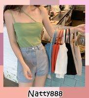 Natty888  สายเดี่ยววินเทจ น่ารักผ้าเนื้อดีนุ่ม ยืดหยุ่นมากใส่สบาย เที่ยว แฟชั่น แมทกับกางเกงยีนส์ ทำงาน ทับใน ซัมเมอร์ หน้าร้อน Kiss-8006.040