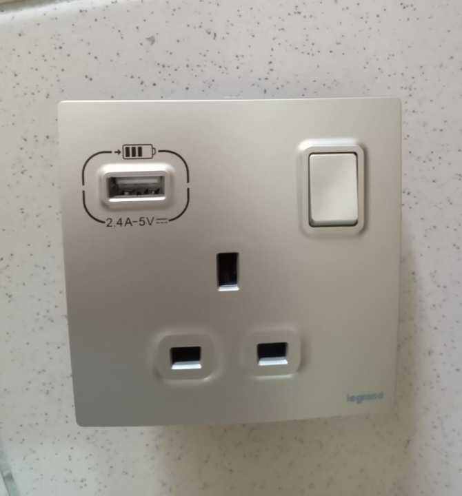 Legrand Mallia Senses 13a Switch Socket 24a Usb Champagne Dark Silver Matt Black Matt 7163