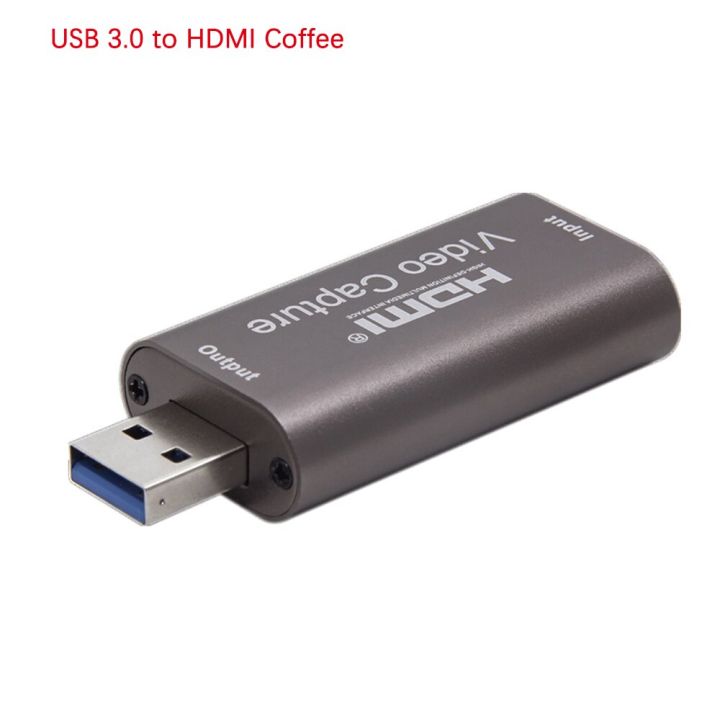 USB การ์ดบันทึกวิดีโอ4K 1080P HDMI-เข้ากันได้กับ USB 3.0บันทึกเป็นกล้องถ่ายวิดีโอ DSLR กล้อง Action Camera คอมพิวเตอร์สำหรับการสตรีมเกม