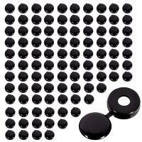 Screw Cap Cup Washer Hinged Cover Black ( Pack of 100 )