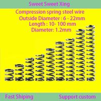 65Mn Y-shaped Cylindrical Spiral Rotor Return Buffer Shock Absorption Pressure Compression Spring Steel Wire Diameter 1.2mm Nails Screws Fasteners