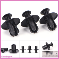 Manao 50pcs 8mm Auto bumper Fender Retainer ดันคลิปพลาสติกสีดำยึด