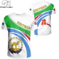 PLstar Cosmos Summer Fashion Men‘s T-Shirts Country Emblem Eritrean Flag 3D Printed Unisex T Shirt Short-Sleeve Casual Top DW66