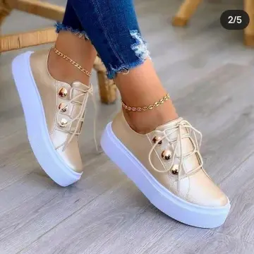 Gold fashion sale sneakers