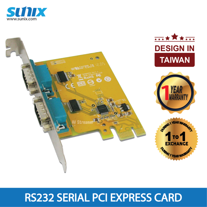 RS232 Serial PCI Express Card (Sunix SER6437A) Lazada