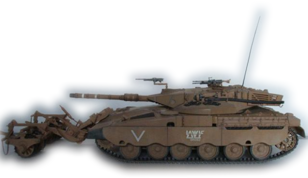 เป่าแตร80107-135อิสราเอล-idf-merkava-ii-กับ-rkm-เหมืองลูกกลิ้งถังประกอบรุ่นอาคารชุดสำหรับผู้ใหญ่งานอดิเรกคอลเลกชัน