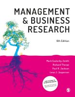 หนังสืออังกฤษ Management and Business Research -- Mixed media product (6 Revised)