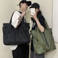 hang qiao shop Casual Bag Black Fashion Trendy Crossbody Bag Mens Handheld Casual Bag Large Capacity Womens Shoulder Bag
