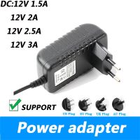 อะแดปเตอร์แปลงไฟ1.5A DC 12V 2000ma กล้องเราเตอร์2.5A ปลั๊ก UK AU 5.5X2.1MM