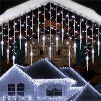 2023 Curtain lights icicle light outdoor waterproof Christmas day atmosphere party decoration lights icicle lights party lights