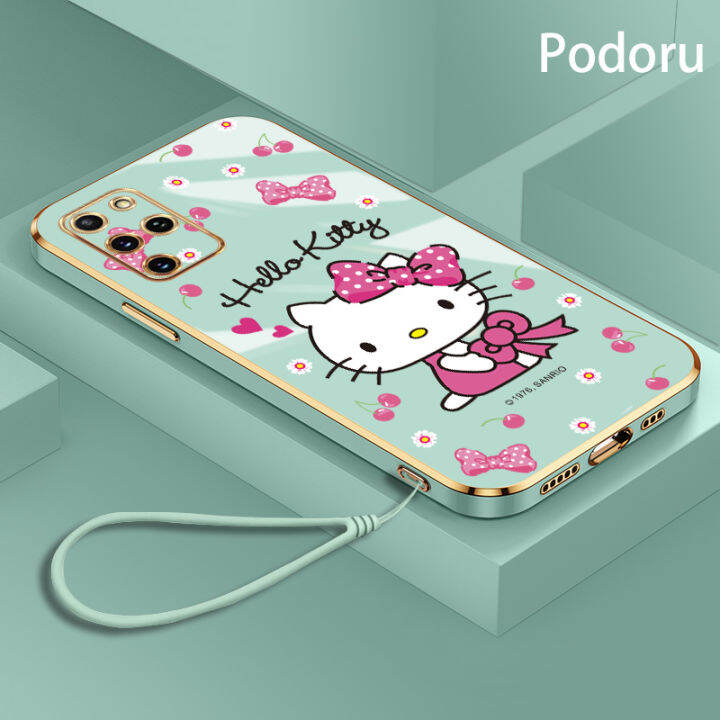 เคส-samsung-s20บวก-s11ชุบทองเรียบง่ายสุดหรูเคสโทรศัพท์-hello-kitty-เคสซิลิโคนแบบนิ่ม