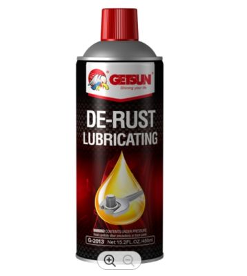 Getsun De-rust Lubricating สเปรย์หล่อลื่น สเปรย์เอนกประสงค์ หล่อลื่น ขจัดคราบสนิม ละลายสนิม ไล่ความชื้น 450ml.(G-2013)