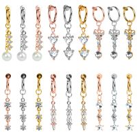 【CW】 Heart-shaped Belly Fake Piercing Jewelry 316 Titanium Navel Earrings Pandents