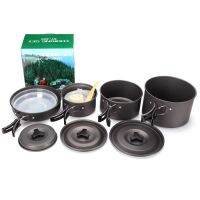 MOO หม้อสนาม DS-500 / SY-500 DS-500 Outdoor Camping Cooking Set DS500 ชุดหม้อสนามแคมป์ปิ้งสำหรับ5-6คน(ชุดใหญ่) หม้อสนาม หม้อแคมป์ปิ้ง อุปกรณ์แคมป์ปิ้ง