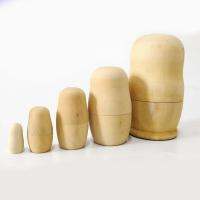 5pcs Blank Wooden Embryos Russian Nesting Dolls Toy Unpainted Matryoshka Doll DIY Paint Skill Training  For Children Gift Screw Nut Drivers