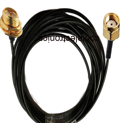 RG174 RP-SMA Female to RP-SMA Male Connector RF Jumper Extension Pigtail WIFI Cable 50ohm 50cm 1/2/3/5/10/15/20/30m