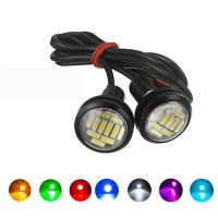 ไฟ Led ตาเหยี่ยว10ดวง12V 23มม. 4014รถ12SMD เวลากลางวัน Lampu Jalan ทิศทางการสำรองข้อมูล Wholesale2023ขาวแดงเหลืองสีฟ้าสีเขียว